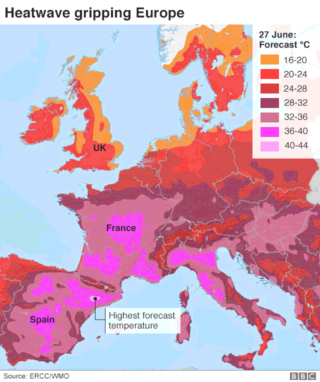 Heatwave gripping Europe