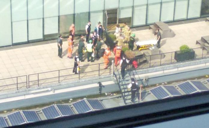 The emergency services arrived in force at Tate Modern art gallery in central London, after the boy’s fall